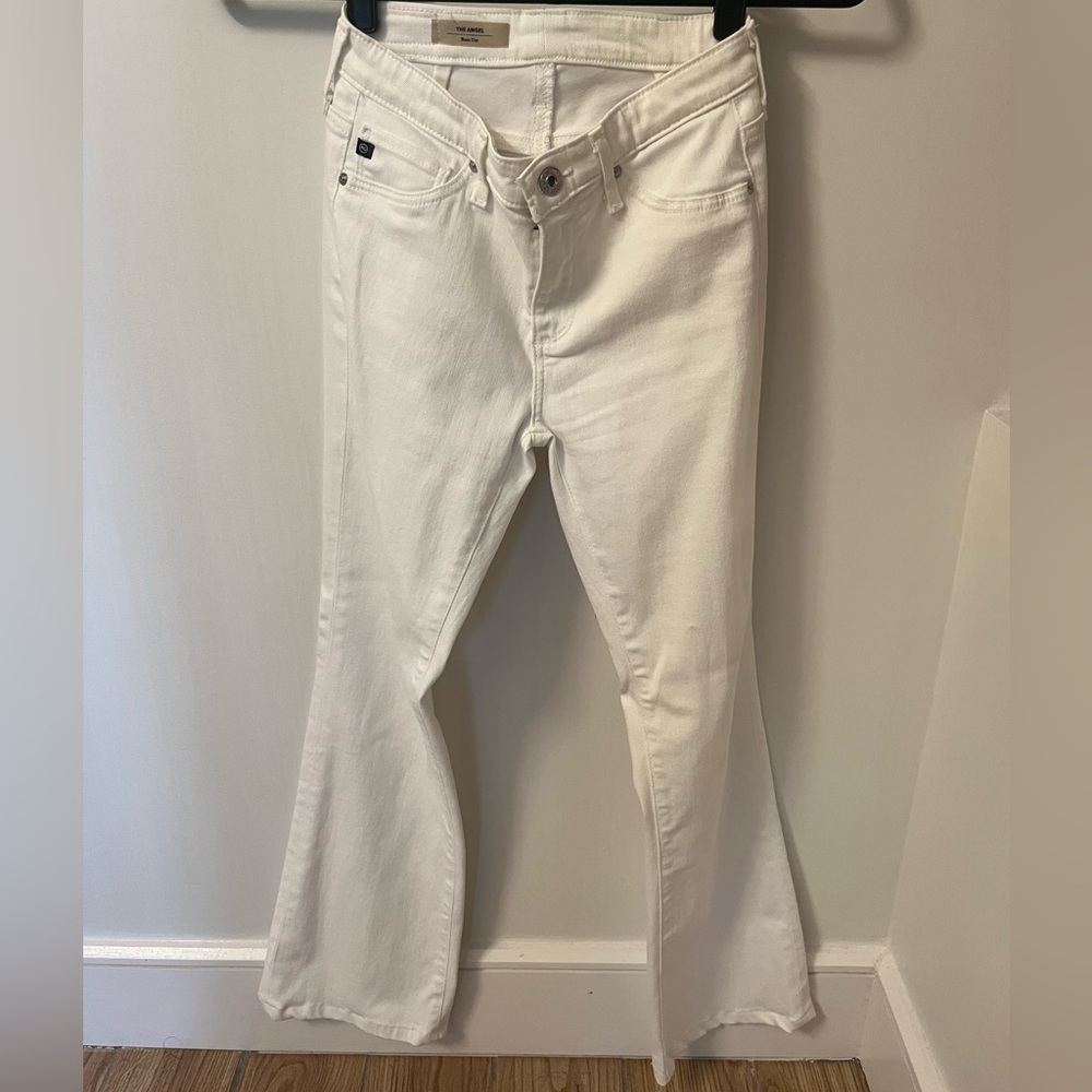 AG White The Angel Bootcut Jeans